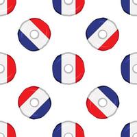 Pattern cookie with flag country France in tasty biscuit vector