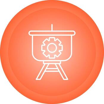 icono de vector de presentación de configuración