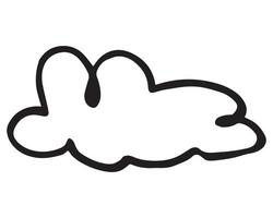 Vector hand drawn doodle element. Graphic doodle cloud. Design decorative frame or bubble