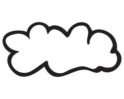 Graphic doodle element of cloud. Design graphic element frame or bubble vector