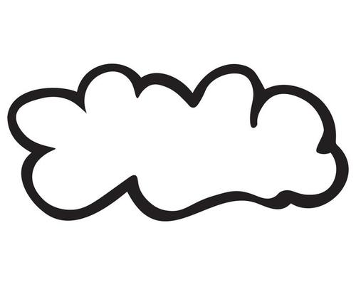 Graphic doodle element of cloud. Design graphic element frame or bubble