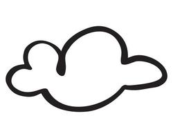 Vector graphic doodle element of cloud. Design graphic element frame or bubble