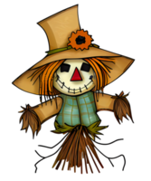 scarecrow sugrör vattenfärg png