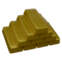 3d Illustration von Münzen und Gold Riegel png