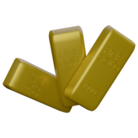 3d illustration of coins and gold bars png