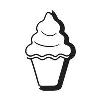 icono de helado vector