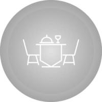 icono de vector de mesa de cena