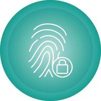 Fingerprint Lock Vector Icon