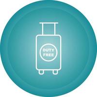 Duty Free Luggage Vector Icon