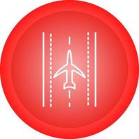Plane on Runway Vector Icon