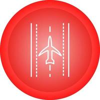 Plane on Runway Vector Icon