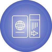 Ticket and Passport Vector Icon
