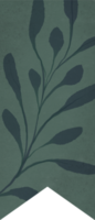 wijnoogst plakboek bloemen bladwijzer. oud grunge papier etiket voor planner, notitieboekje, logboek png