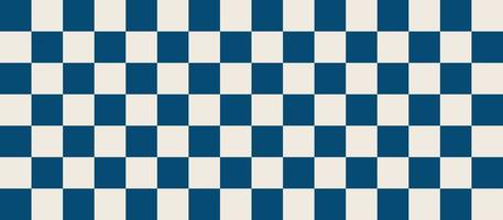 Checkered blue background pattern in retro style vector illustration