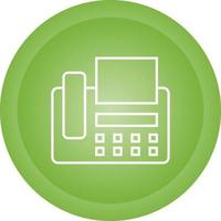 icono de vector de máquina de fax