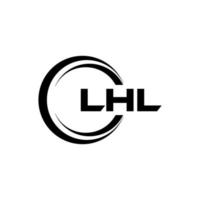 LHL letter logo design in illustration. Vector logo, calligraphy designs for logo, Poster, Invitation, etc.