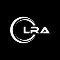 LRA letter logo design in illustration. Vector logo, calligraphy designs for logo, Poster, Invitation, etc.