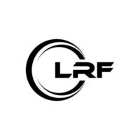 LRF letter logo design in illustration. Vector logo, calligraphy designs for logo, Poster, Invitation, etc.
