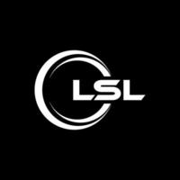 LSL letra logo diseño en ilustración. vector logo, caligrafía diseños para logo, póster, invitación, etc.