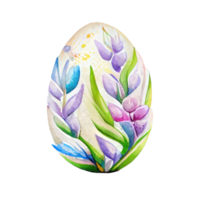 Aquarell Ostern Ei Blumen, ai generiert png