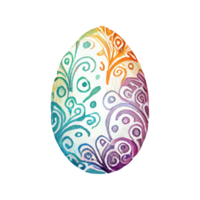 watercolor easter egg flowers, AI Generated png