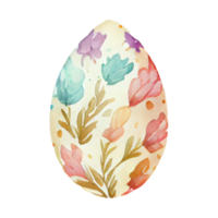 acuarela Pascua de Resurrección huevo flores, ai generado png