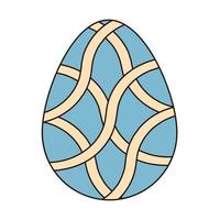 maravilloso Pascua de Resurrección huevo con modelo. Clásico hippie psicodélico clipart. vector