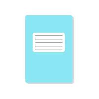 Notebook isolated on white background. Flat design notepad. School office supply, stationery. vector