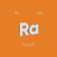 One of the Periodic Table Elements with name and atomic number vector