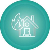 House On Fire Vector Icon