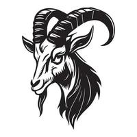 head of goat vector illustration, goat logo