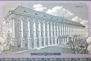 Czernin Palace in Prague from money photo