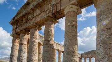 el griego restos de segesta en Sicilia, Italia video