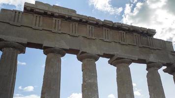 timelapse of the greek ruins of selinunte in sicily, italy video