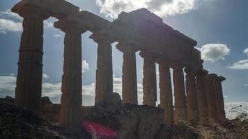 lasso di tempo di il greco rovine di selinunte nel sicilia, Italia video