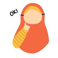 cute muslim kid illustration vector