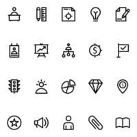 Outline icons for Project management. vector