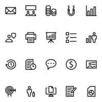 Outline icons for Project management. vector