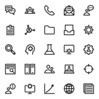 Outline icons for Project management. vector