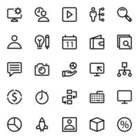 Outline icons for Project management. vector