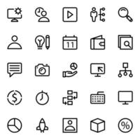 Outline icons for Project management. vector