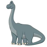 Cute brachiosaurus cartoon. Animal cartoon illustration vector