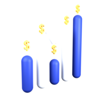 3d illustration ljus Diagram isolerat på de transparent bakgrund png