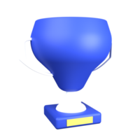 3d ilustração troféu isolado em a transparente fundo png