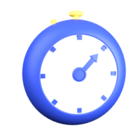 3d illustratie stopwatch geïsoleerd Aan de transparant achtergrond png