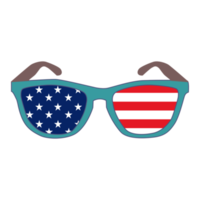 occhiali da sole con americano bandiera. patriottismo elezione icona. png