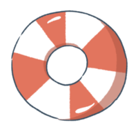 Red Swim ring Hand Drawing Clipart png