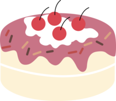 A cake with cherries. png