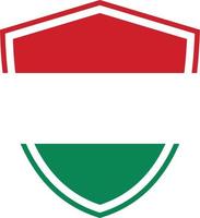 Shield With Flag Of Hungary vector