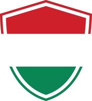 Shield With Flag Of Hungary vector